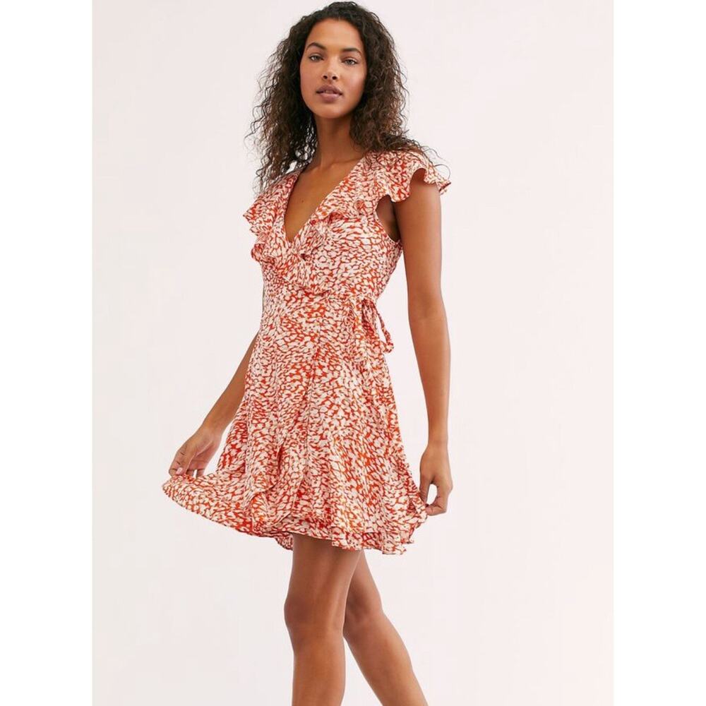 Free People French Quarter Wrap Mini Dress Size XS